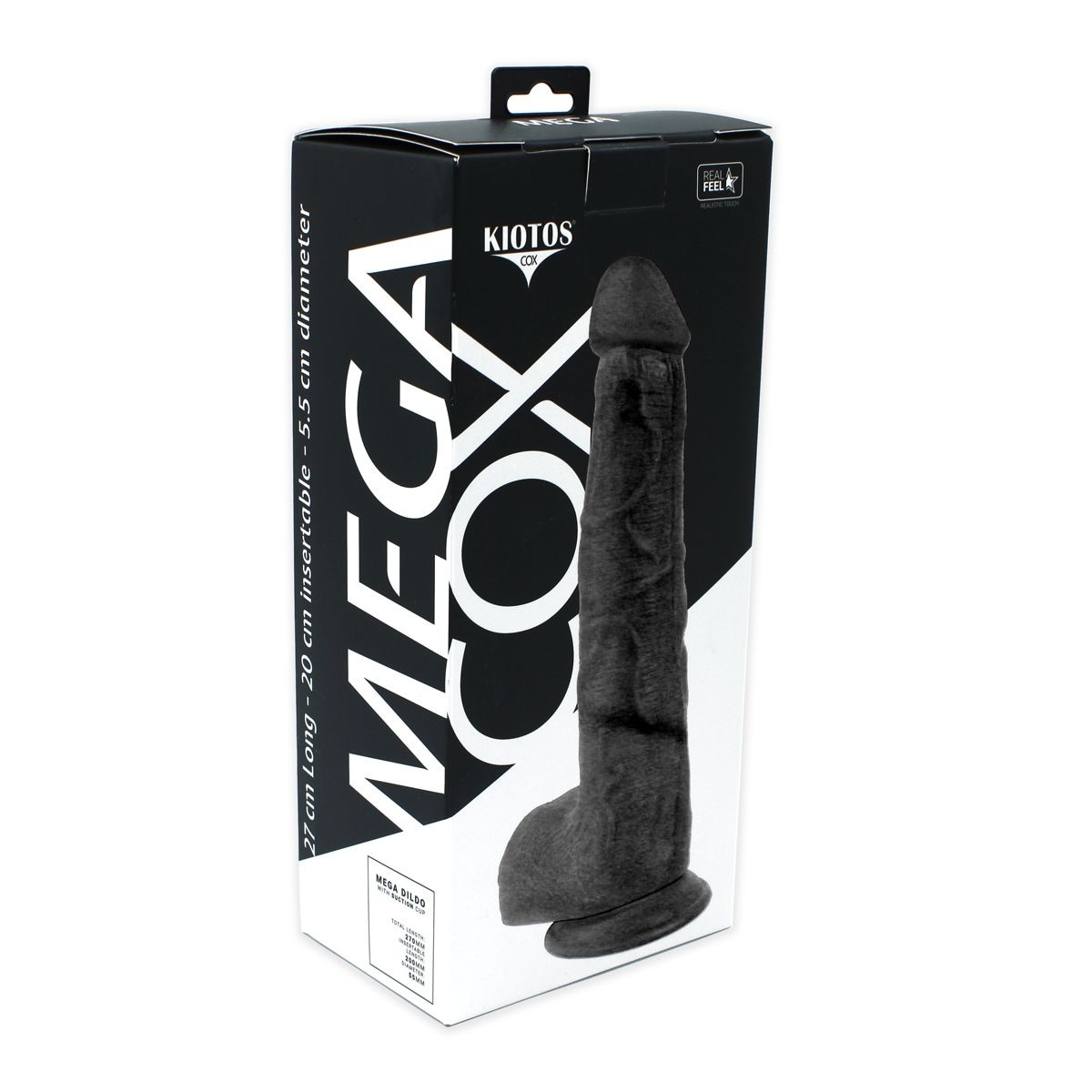 Mega Dildo Schwarz 27 x 5.5 cm