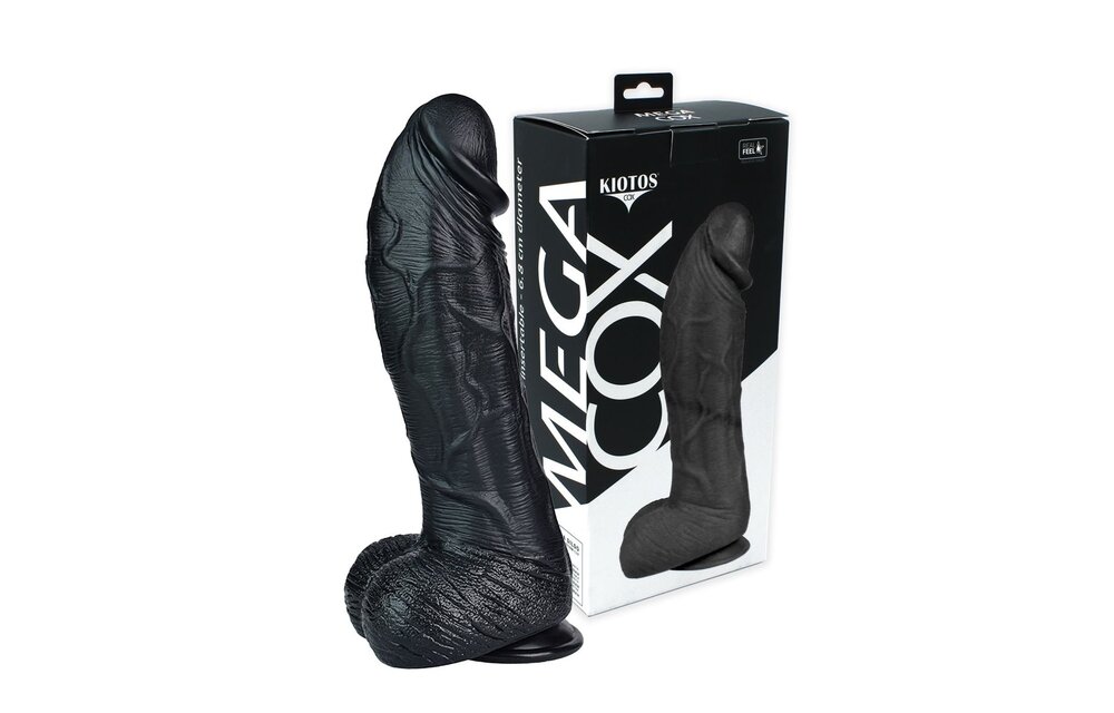 Kiotos Cox MEGA Black 06 Dildo Zwart 27 cm – Intense Voldoening