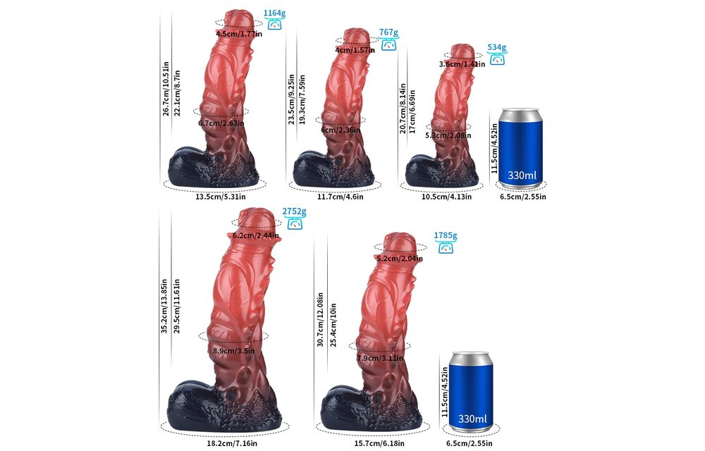 Radiant Red Dildo 23.5 cm - M - Cosmic Design & Luxury Silicone