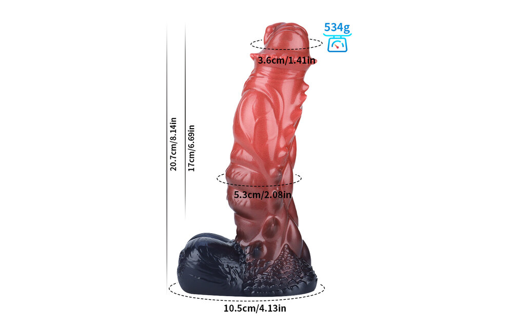 Radiant Red Dildo 20,7 cm - S - Kosmisches Design & Luxus-Silikon