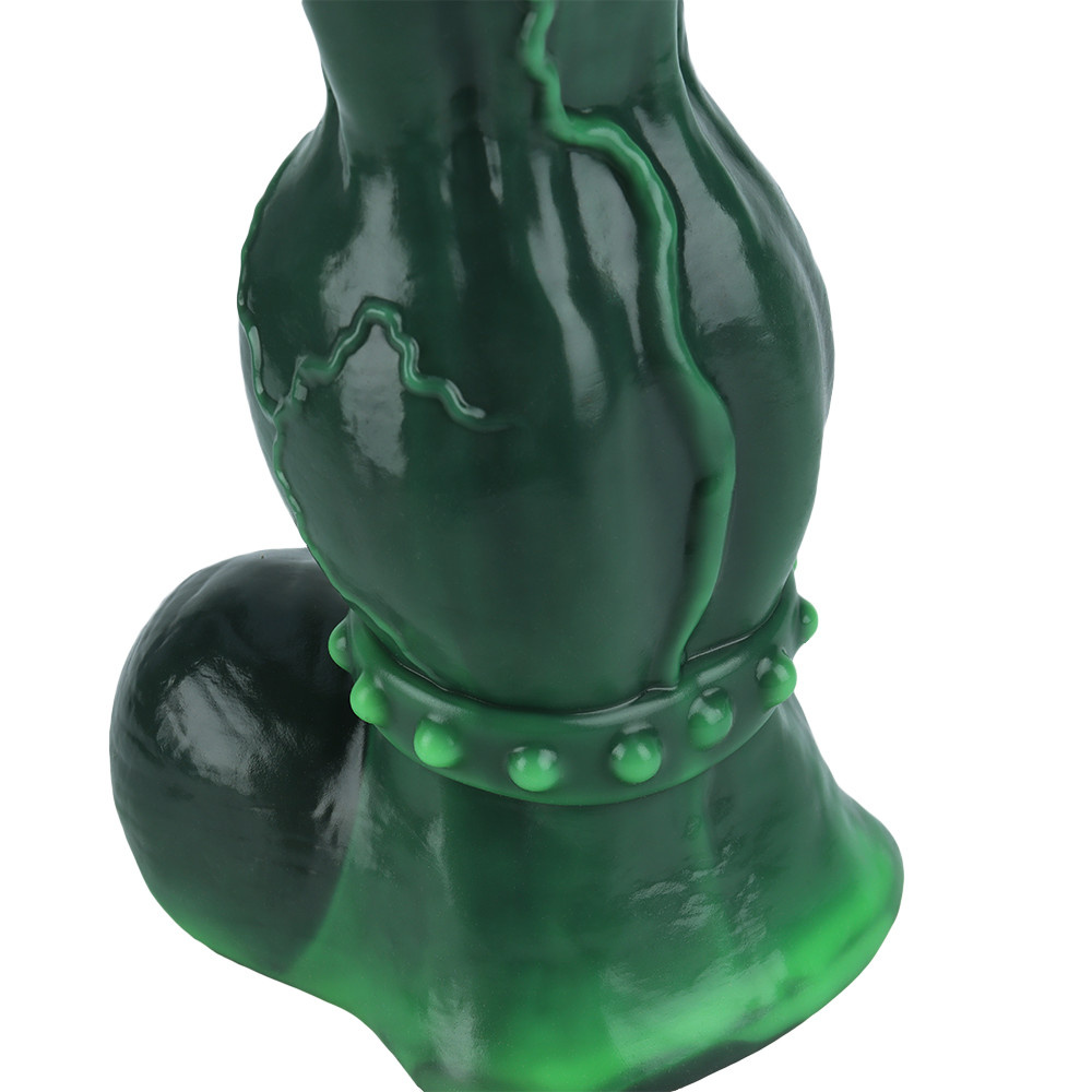 Emerald Excitement Dildo 34,3 cm – Hochwertiges Platinsilikon