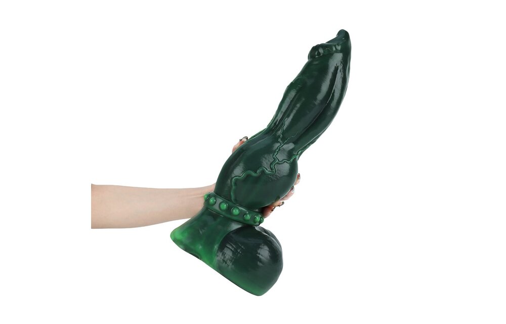 Emerald Excitement Dildo 26.2 cm – Premium Platinum Silicone Green