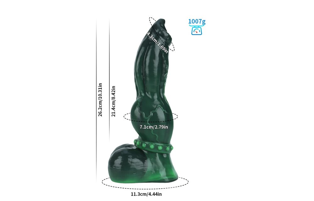 Emerald Excitement Dildo 26.2 cm – Premium Platinum Silicone Green