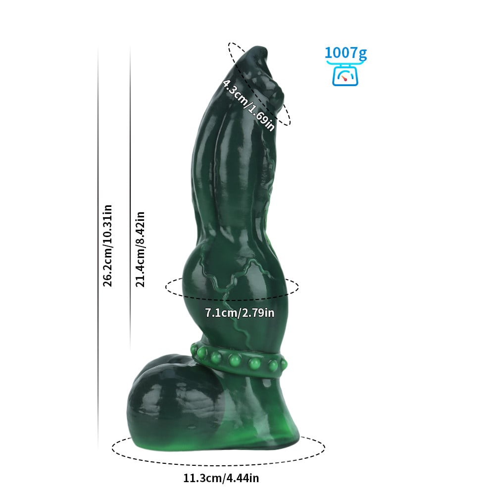 Emerald Excitement Dildo 26,2 cm – Premium-Platin-Silikon Grün