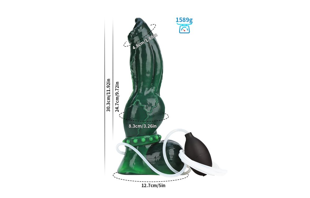 Emerald Excitement Squirting Dildo - M