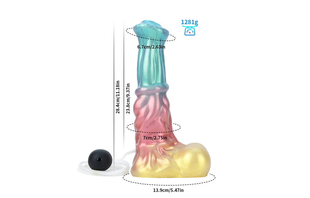 Cosmic Curves Squirting Pferde-Dildo 28,4 cm - L - Himmlisches Vergnügen