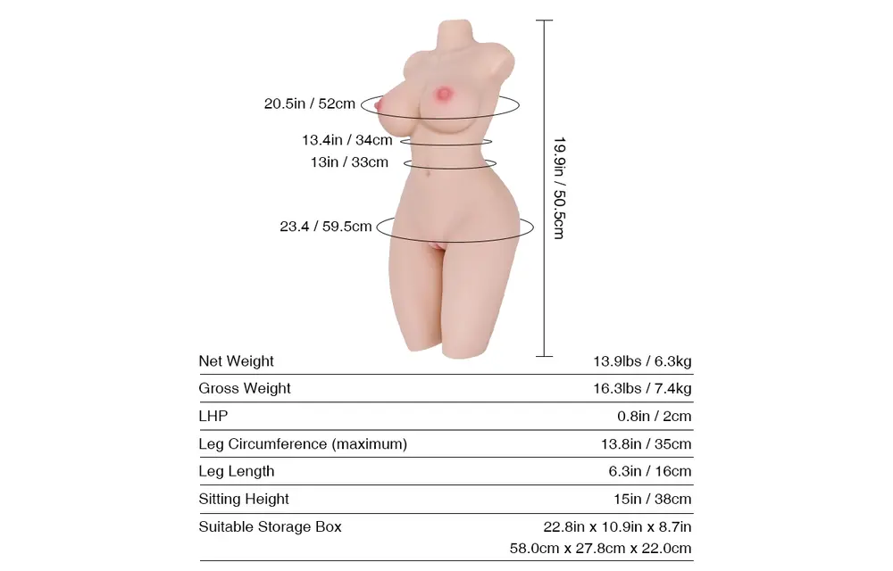 Miki Sekspop 6,3 kg – Realistisch & Perfect voor Beginners