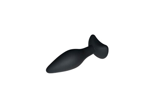 Small Silicone Anal Plug Black - Comfort for Beginners