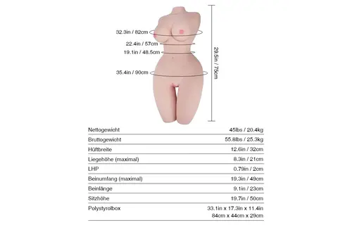 Ruka Momoto: 20.4kg Obokozu Japanische Sexpuppe in Lebensgröße mit Tantabosom