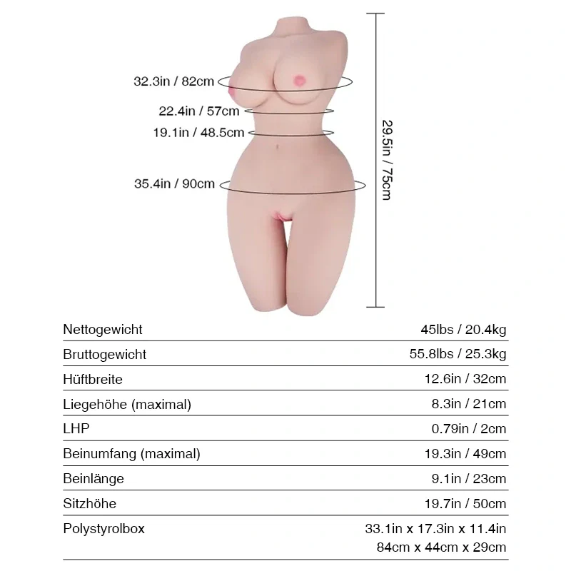 Ruka Momoto life-size Japanese sex torso 20.4 kg | Tantaly
