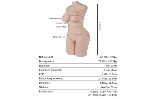 Morgpie: 29kg Pornostar Sexpuppe lebensecht mit Tantabosom