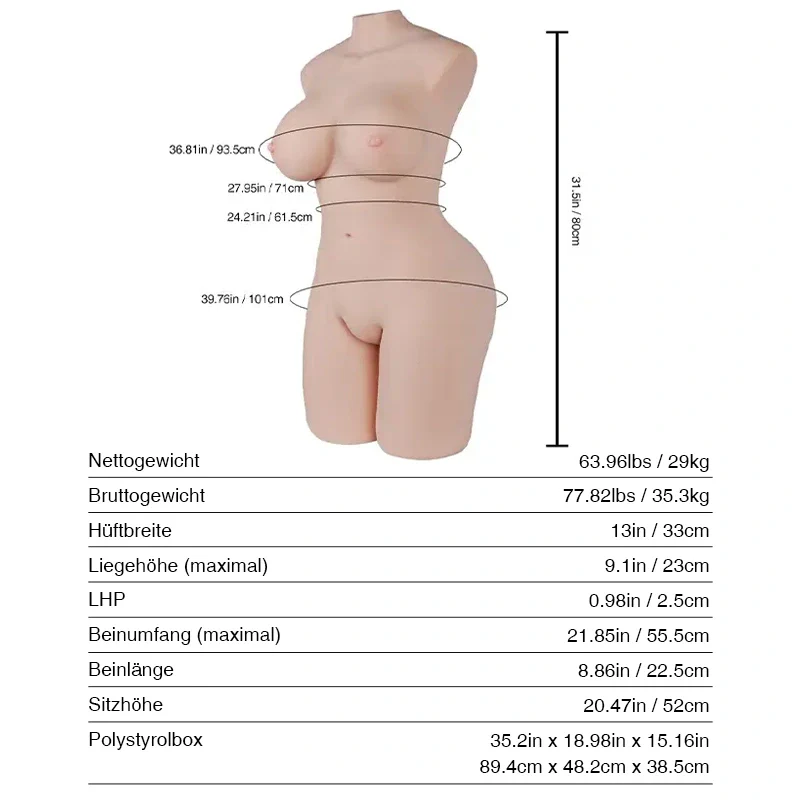Morgpie Sekspop 29kg | Levensecht met Tantabosom Technologie