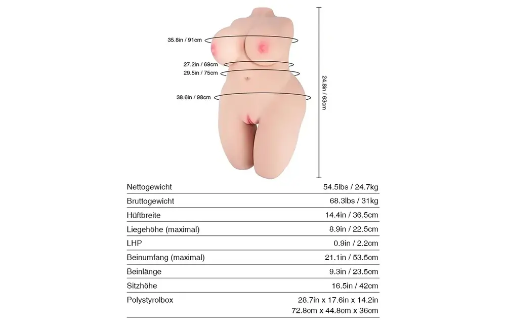 Freya BBW Sexpuppe 24,7 kg – Realistisches & sinnliches Vergnügen