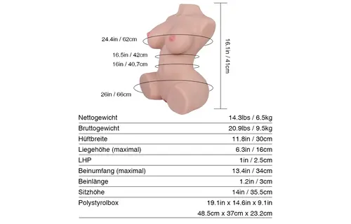 Scarlett Sekspop 6,5 kg – Beginnersvriendelijke Realistische Pop