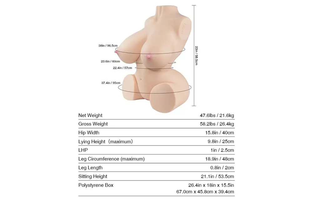 Nicole 2.0 TPE-sexdoll | Realistische G-cup & Flexibel 21,6 kg