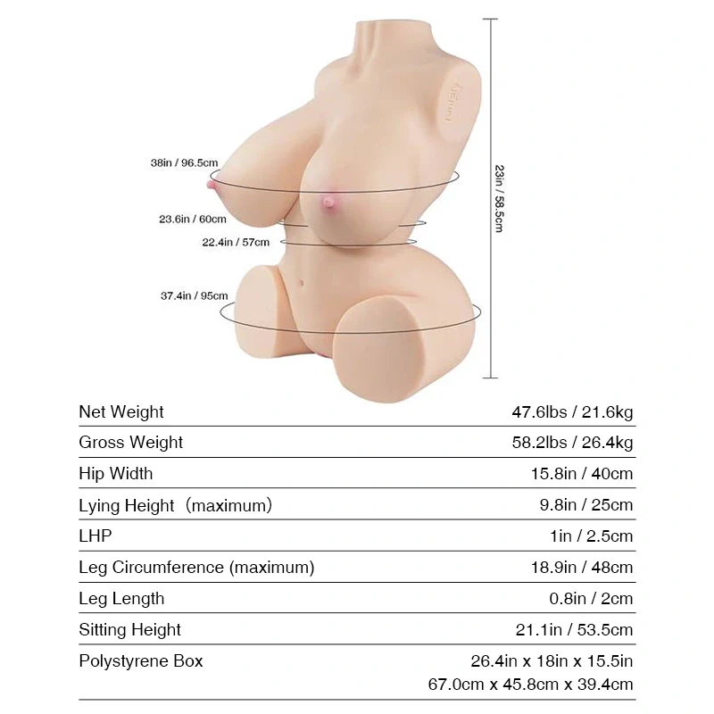Nicole 2.0 TPE-sexdoll | Realistische G-cup & Flexibel 21,6 kg