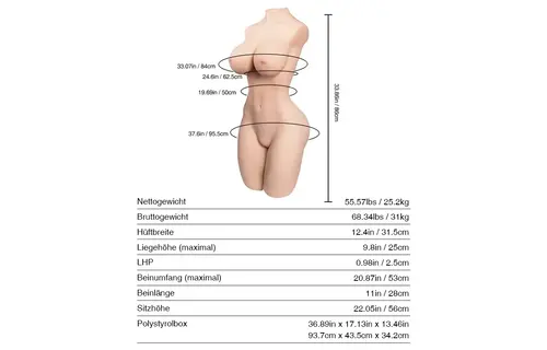 Aurora 2.0 | Lebensechte Anime-Sexpuppe 25,2 kg Schlanker Körper