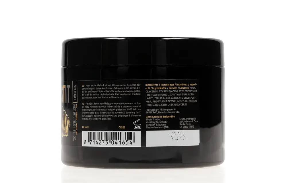 Black Label Betäubendes Gleitmittel auf Wasserbasis 500 ml | Fist It