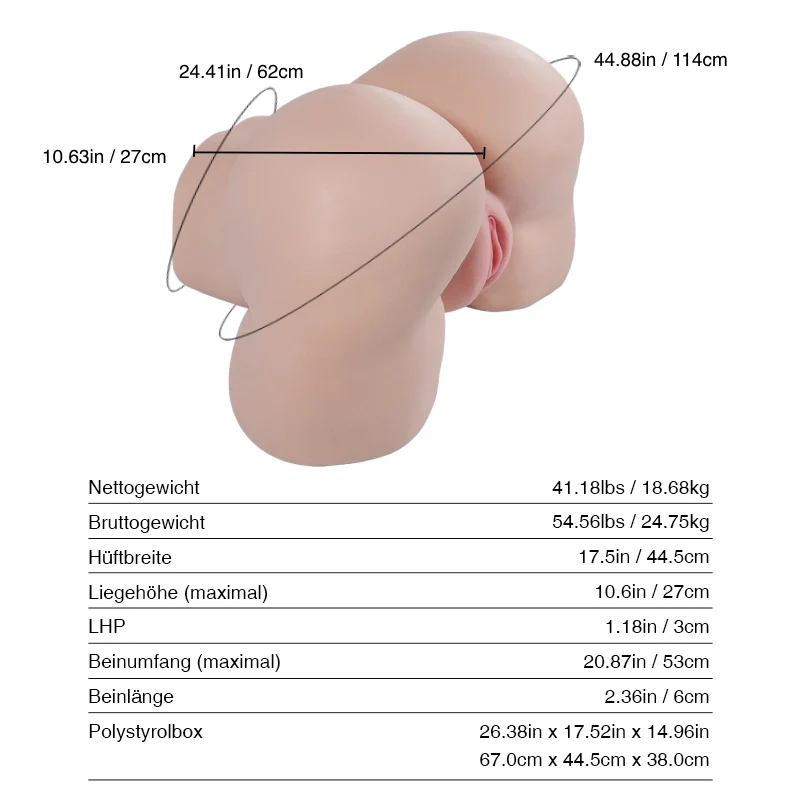 Daisy Pro Sex Doll – 18.7 kg, Removable Vagina & Soft Butt