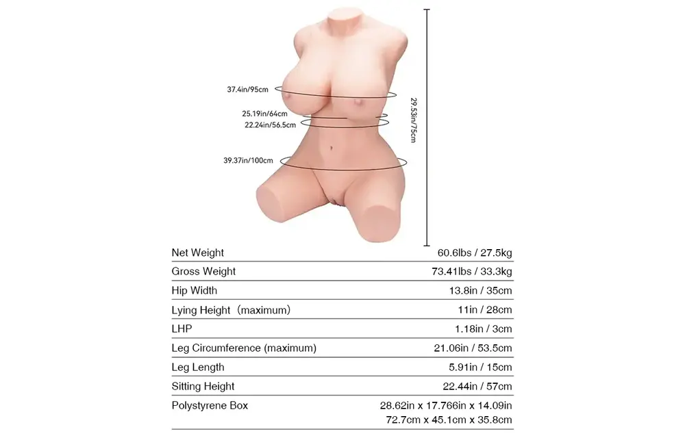 Jennifer BBW Sexpuppe – Realistische XXL Sexpartnerin 27,5 kg