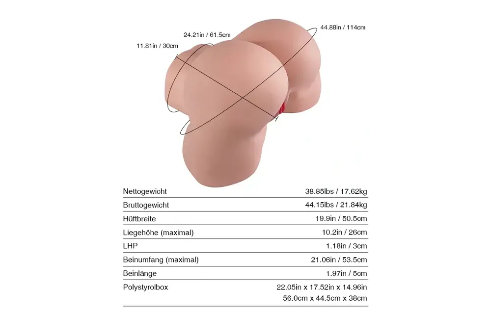 Daisy Sex Doll 17.6 kg | Realistic Tantabutt & Large Buttocks