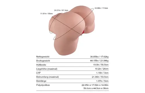 Daisy Sexpuppe 17,6 kg | Realistischer Tantabutt & großer Po
