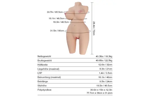 Monica 2.0 Tinted: 18.3 kg Best Hentai Sex Doll Torso