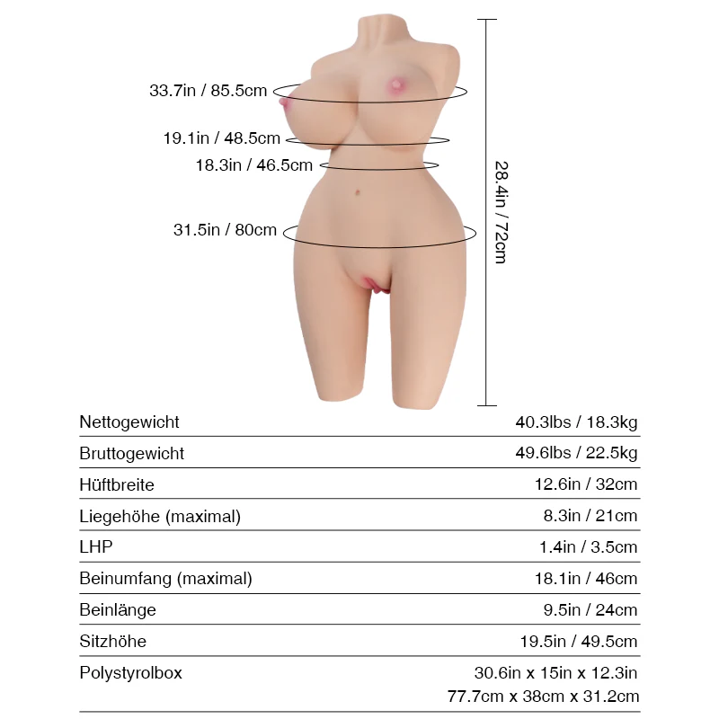 Monica 2.0 Tinted: 18.3 kg Best Hentai Sex Doll Torso