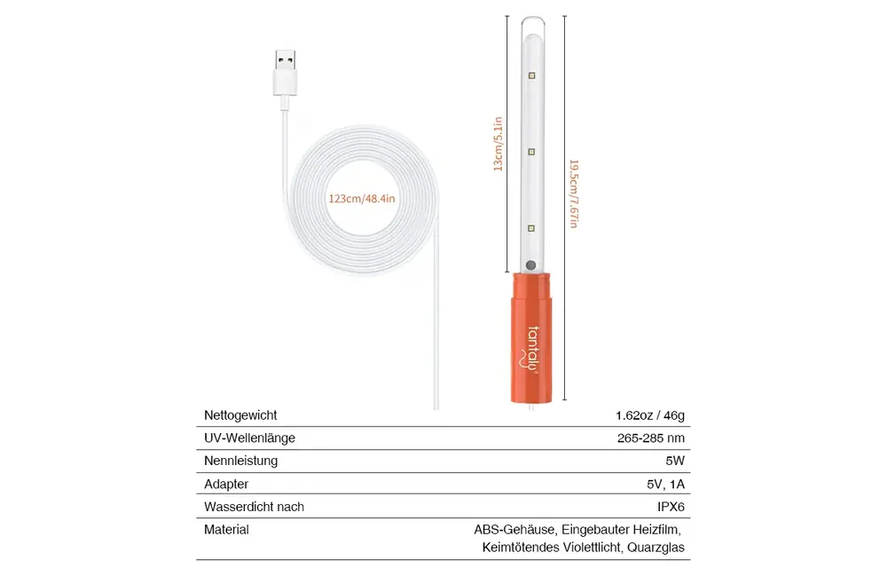 Tantaly UV-Sterilisator Heizstab – Sicher & Schnell