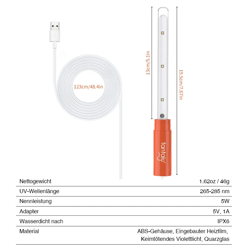 Tantaly UV-Sterilisator Heizstab – Sicher & Schnell