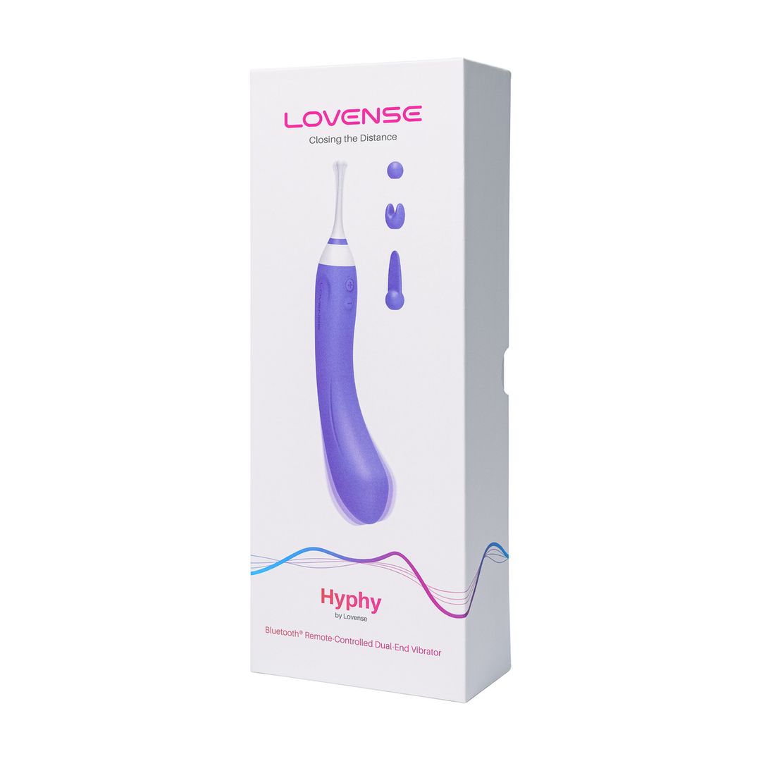 Hyphy - Remote Control Double-Sided Vibrator with Accessories - Purple
