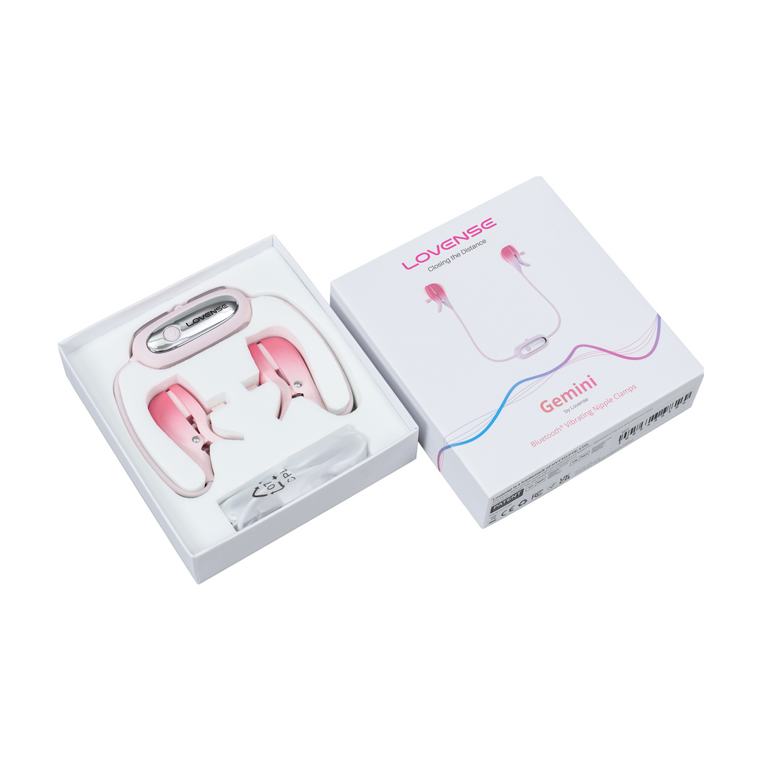 Gemini Bluetooth Nipple Clamps Pink - Silent & Powerful Pleasure