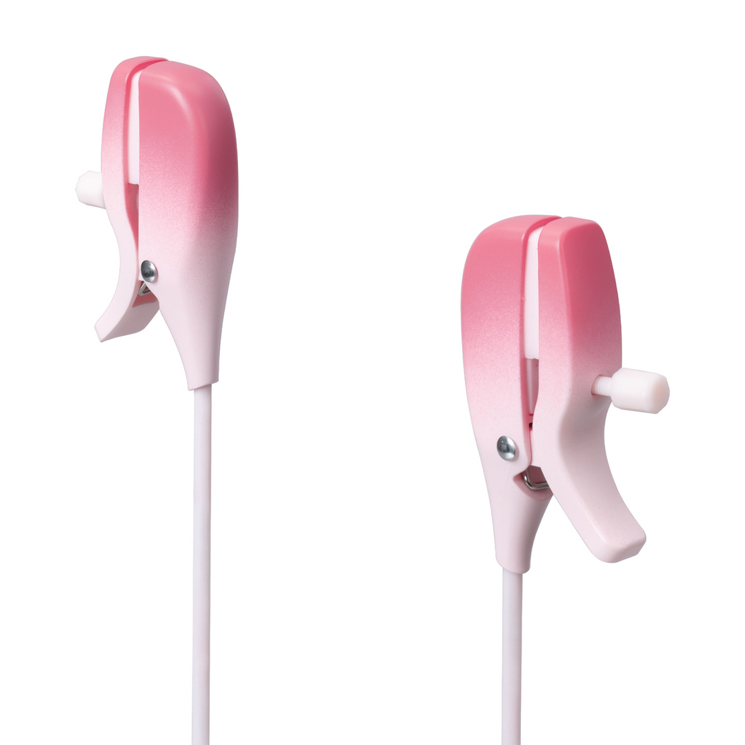 Gemini - App-Controlled Vibrating Nipple Clamps - Pink