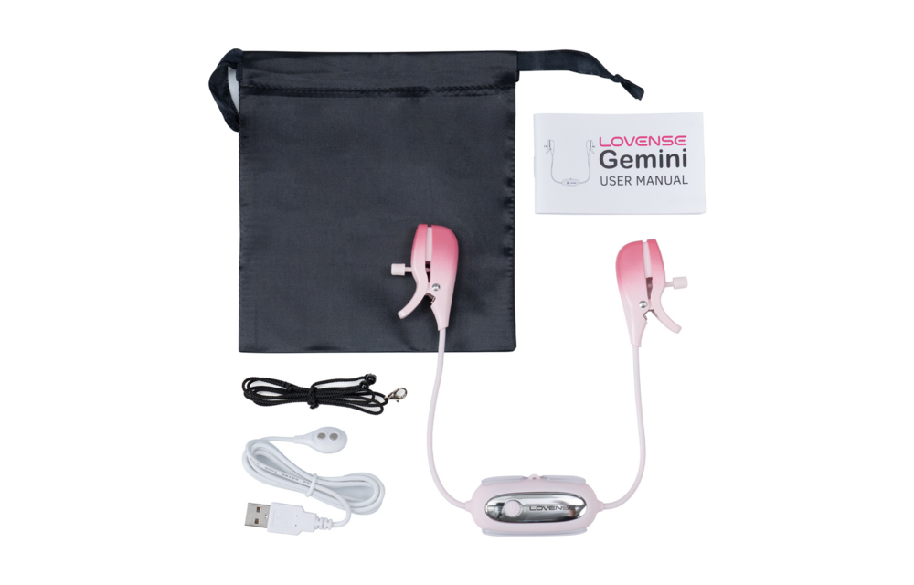 Gemini Bluetooth Nipple Clamps Pink - Silent & Powerful Pleasure