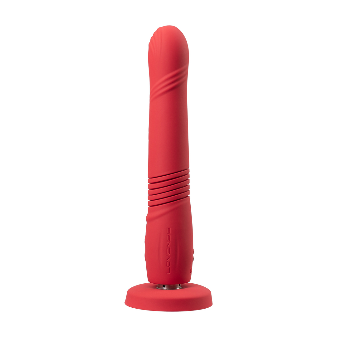 Gravity Rood 25,9 cm - App-gestuurde Vibrerende Dildo