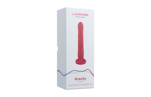 Gravity Red 25.9 cm – App-Controlled Vibrating Dildo