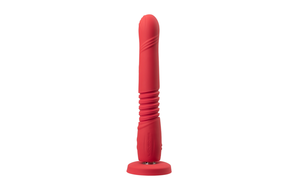 Gravity Rood 25,9 cm - App-gestuurde Vibrerende Dildo