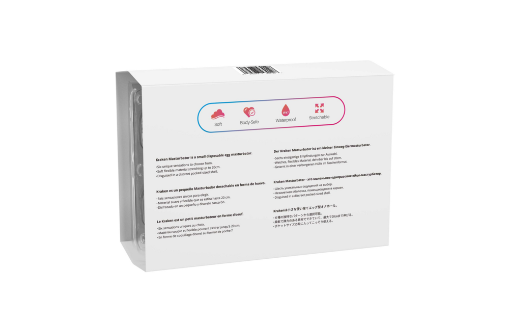 Kraken 6-Pack Weicher, dehnbarer Eier-Masturbator Weiß – Lovense