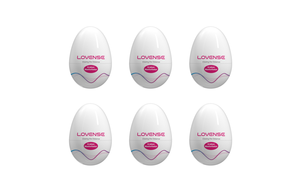 Kraken 6-Pack Weicher, dehnbarer Eier-Masturbator Weiß – Lovense