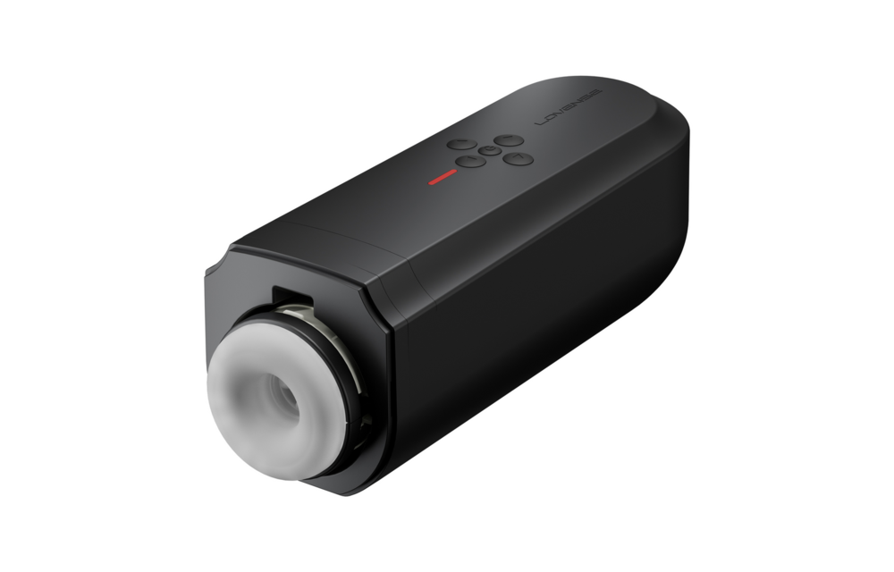 Solace - App-gestuurde Automatische Duwende Mannenmasturbator - Zwart