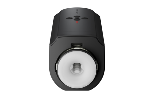 Solace - App-gestuurde Automatische Duwende Mannenmasturbator - Zwart