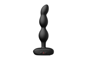 Ridge 17,25 cm – App-gesteuerte vibrierende Analkugeln Schwarz