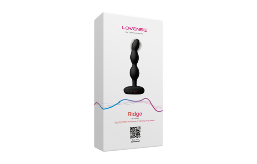 Ridge 17.25 cm – App-Controlled Vibrating Anal Beads Black