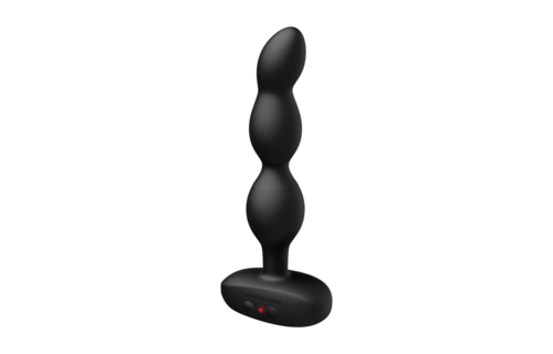 Ridge 17.25 cm – App-Controlled Vibrating Anal Beads Black