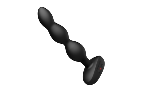 Ridge 17.25 cm – App-Controlled Vibrating Anal Beads Black
