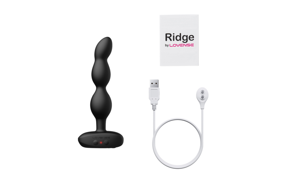 Ridge 17,25 cm – App-bestuurde Vibrerende Anale Parels Zwart