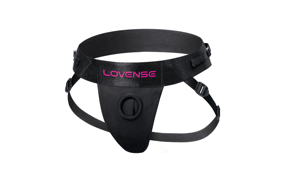 Strapless Harnas voor Lapis Dubbel Eind Vibrerende Strap-on - Zwart/Roze