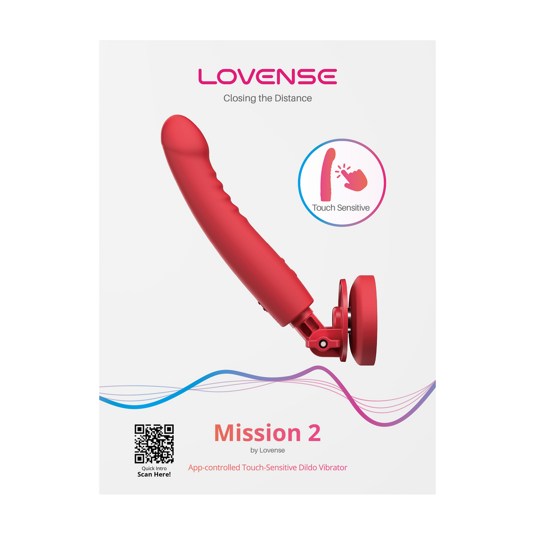 Mission 2 Zuigcup Dildo 27,2 cm Rood met Touch-Sense Tech