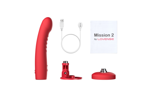 Mission 2 - Vibrerende Zuigcup Dildo met Touch-Sense - Rood
