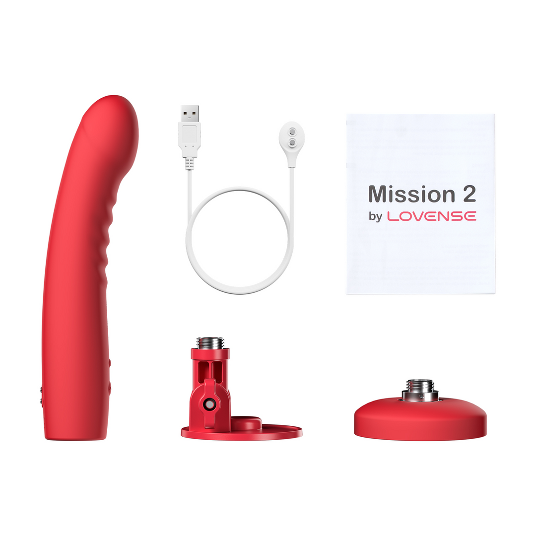 Mission 2 Saugnapf-Dildo 27,2 cm Rot mit Touch-Sense-Technologie